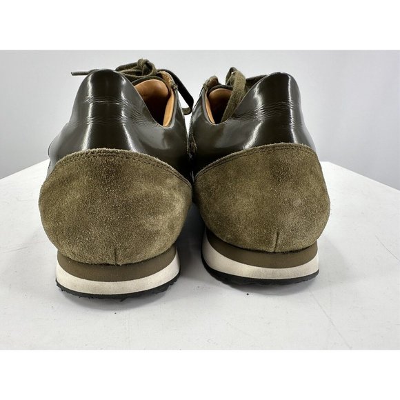 Ralph Lauren Purple label suede & Snakeskin Sneakers Made Italy 10.5-narrow - Picture 9 of 14